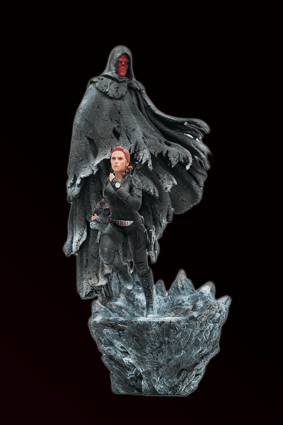 Black Widow Red Skull Diaroma