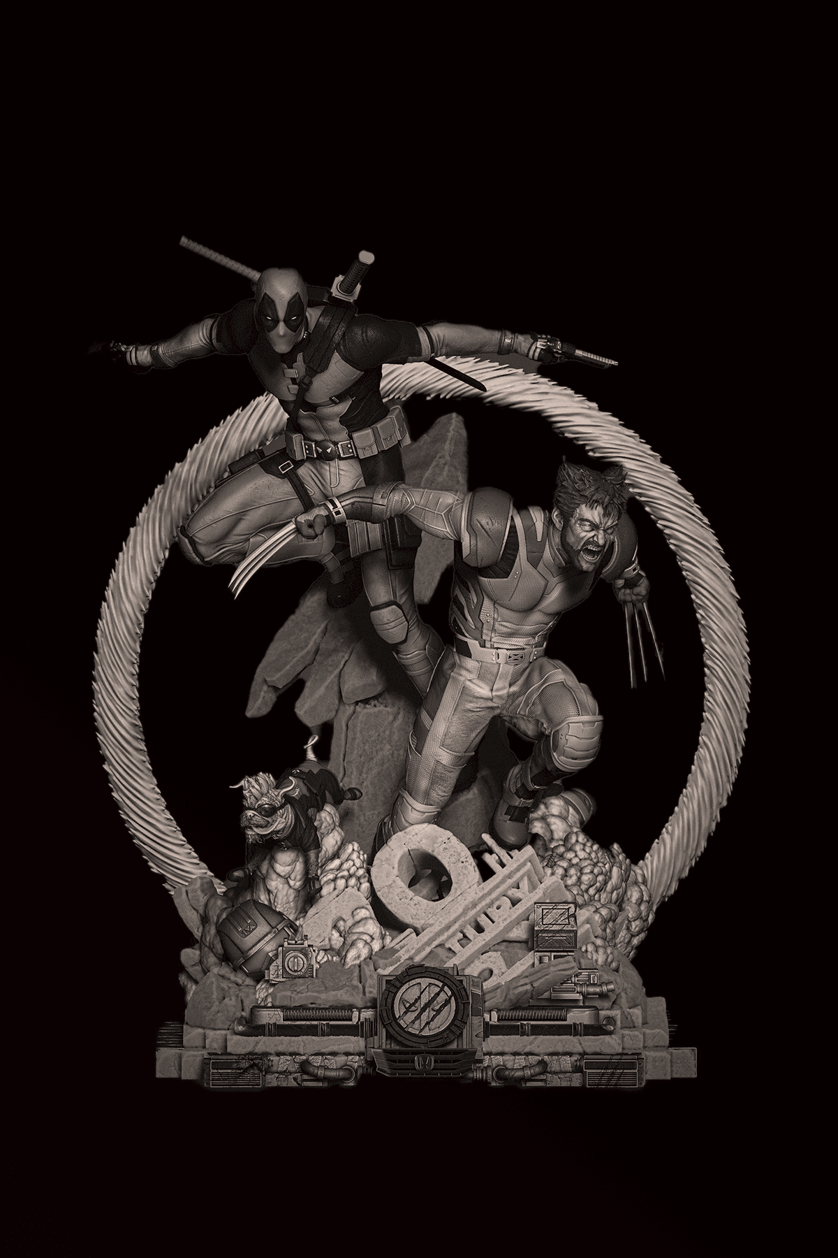 Deadpool Wolverine Diaroma