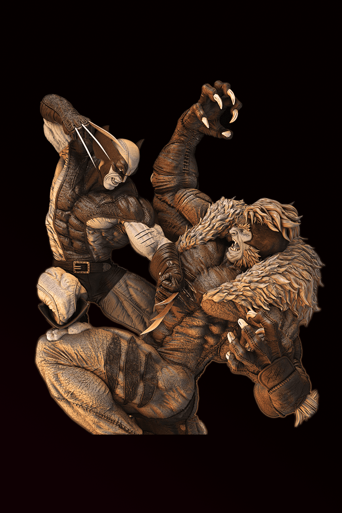 SabreTooth ve Wolverine Diaroma