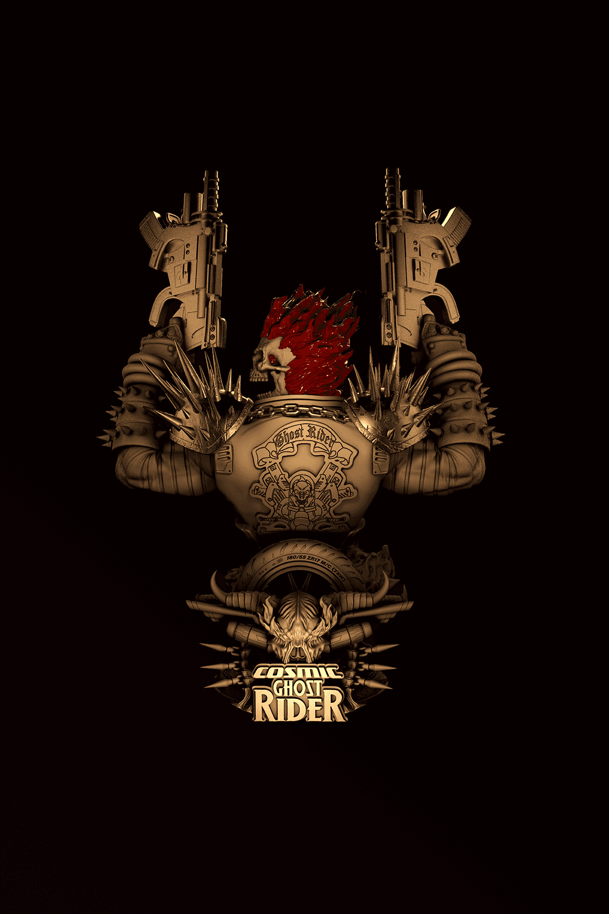 Kozmik Ghost Rider Büst