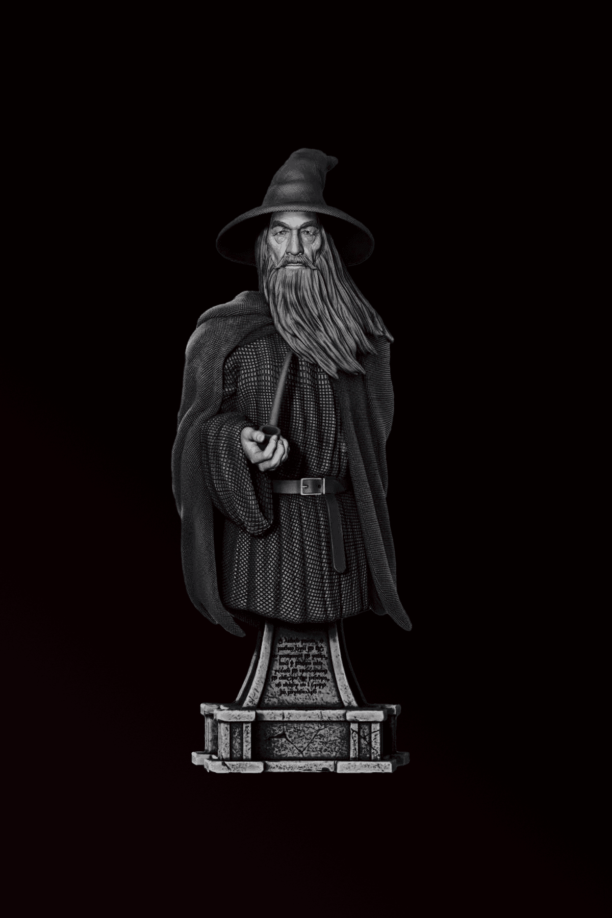 Gri Gandalf Büst - LOTR - Hobbit