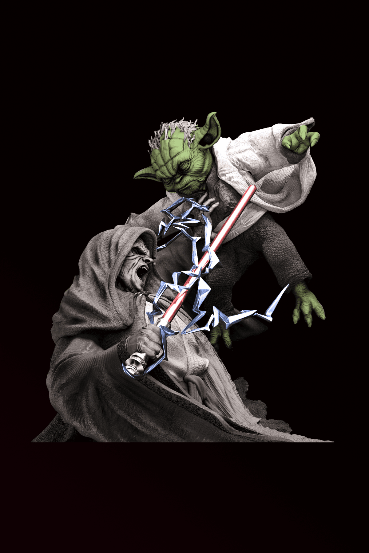 Star Wars - Darth Sidious Vs Yoda Diaroma